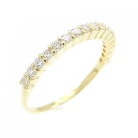 K18YG ハーフエタニティ ダイヤモンド リング 0.35CT