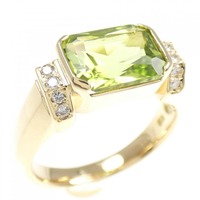 K18YG ペリドット リング 2.18CT