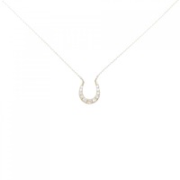 K18YG ホースシュー ダイヤモンド ネックレス 0.20CT