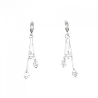 K18WG ダイヤモンド ピアス 0.30CT