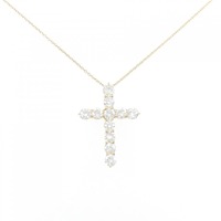 K18YG クロス ダイヤモンド ネックレス 2.01CT