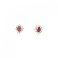 K18YG ルビー ピアス