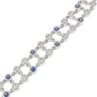 K18WG サファイヤ ブレスレット 0.91CT
