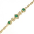 K18YG エメラルド ブレスレット 1.32CT