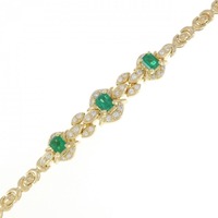K18YG エメラルド ブレスレット 1.32CT