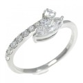 【新品】PT ダイヤモンド リング 0.351CT F SI2 マーキスカット