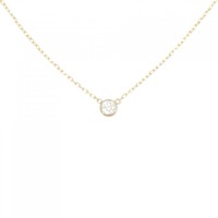 K18PG ソリティア ダイヤモンド ネックレス 0.10CT