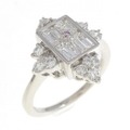 PT ピンクダイヤモンド リング 0.009CT