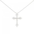 K18WG クロス ダイヤモンド ネックレス 1.00CT