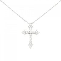 K18WG クロス ダイヤモンド ネックレス 1.00CT