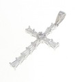 K18WG クロス ダイヤモンド ペンダント 0.44CT