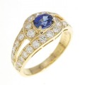 K18YG サファイヤ リング 0.52CT