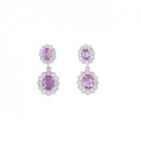 PT サファイヤ ピアス 1.24CT