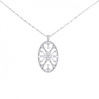 K18WG ダイヤモンド ネックレス 0.36CT