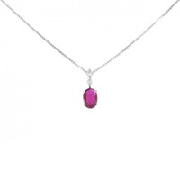 K18WG ルビー ネックレス 0.52CT