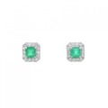 【新品】PT エメラルド ピアス 0.34CT