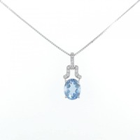 K18WG アクアマリン ネックレス 1.98CT