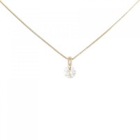 K18PG ソリティア ダイヤモンド ネックレス 0.20CT