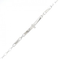 K18WG クロス ダイヤモンド ブレスレット 0.07CT