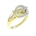 K18YG/PT ダイヤモンド リング 0.02CT