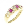 K18YG ルビー リング 0.34CT