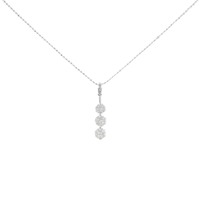 K18WG ダイヤモンド ネックレス 0.30CT