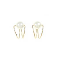 K18YG アコヤパール イヤリング 6.5mm