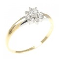 K18YG/PT ダイヤモンド リング 0.11CT