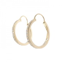 K18YG フープ ダイヤモンド ピアス 0.36CT