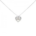 PT ハート ダイヤモンド ネックレス 0.30CT