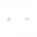 【リメイク】K18YG フラワー ダイヤモンド ピアス 0.30CT