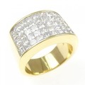 18KYG ダイヤモンド リング 3.13CT