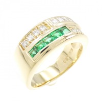 K18YG エメラルド リング 0.28CT