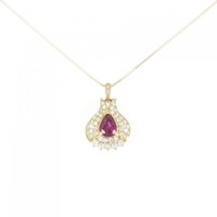 K18YG ルビー ネックレス 2.72CT