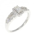 K18WG ダイヤモンド リング 0.193CT
