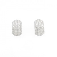 K18WG パヴェ ダイヤモンド ピアス 2.00CT