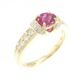 K18YG ルビー リング 0.61CT