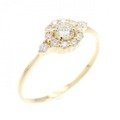 【リメイク】K18YG ダイヤモンド リング 0.22CT