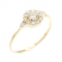 【リメイク】K18YG ダイヤモンド リング 0.22CT