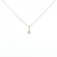 【新品】K18YG ソリティア ダイヤモンド ネックレス 0.135CT