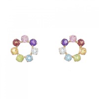 K18YG カラーストーン ピアス