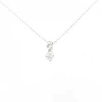 【新品】K18WG ダイヤモンド ネックレス 0.134CT