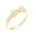K18YG リボン ダイヤモンド リング 0.20CT