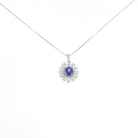 【新品】PT サファイヤ ネックレス 0.60CT