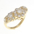 K18YG フラワー ダイヤモンド リング 1.00CT