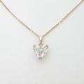 K18PG ダイヤモンドネックレス 1．564ct・E・SI1・ハートシェイプ