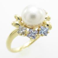 K18YG アコヤパールリング