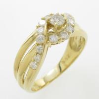 K18YG ダイヤモンドリング