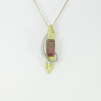 K18YG／PT トルマリンネックレス