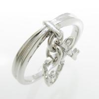 K18WG ハート×キー ダイヤモンドリング20％引き